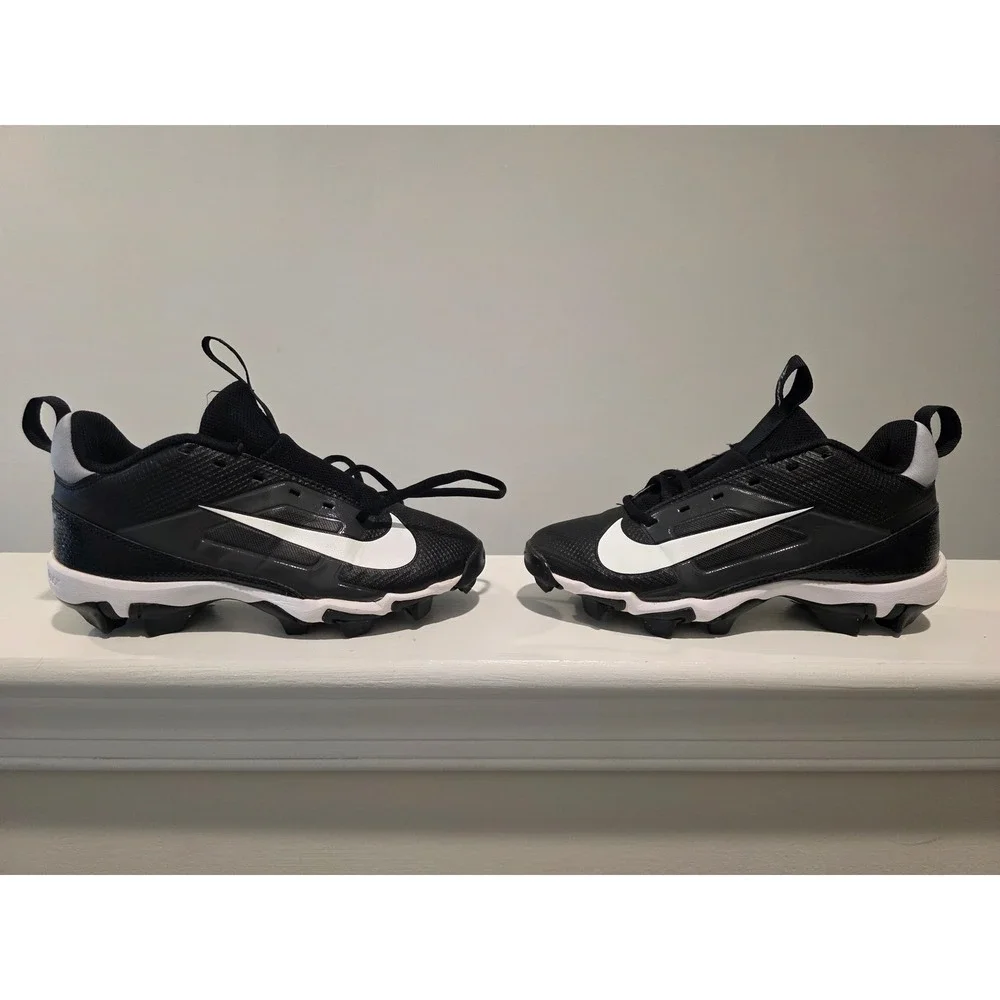Kids Nike Alpha Huarache Keystone Low Baseball Cleats Black White 2Y FQ4016-001